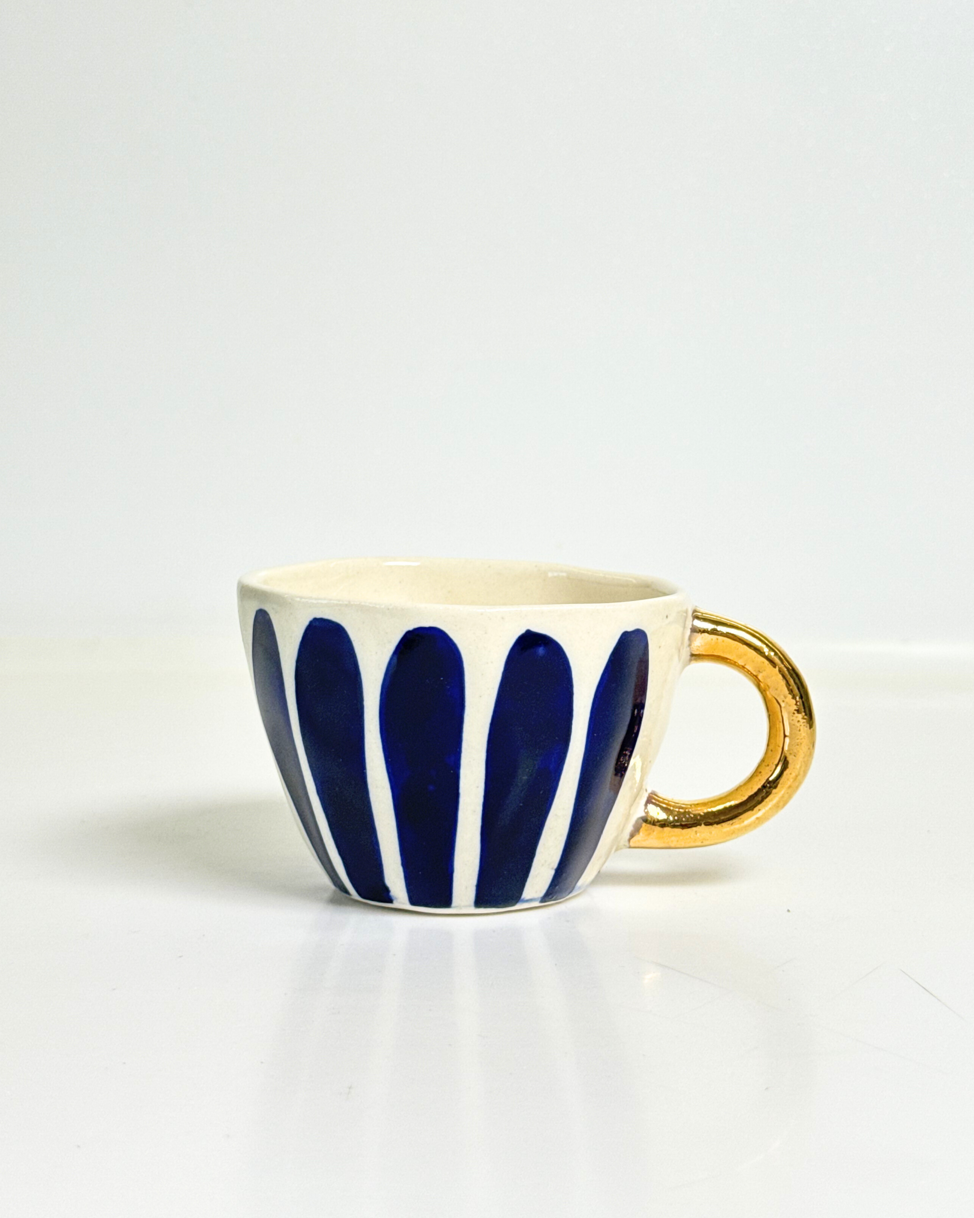 Indigo Petal Handmade Ceramic Cup