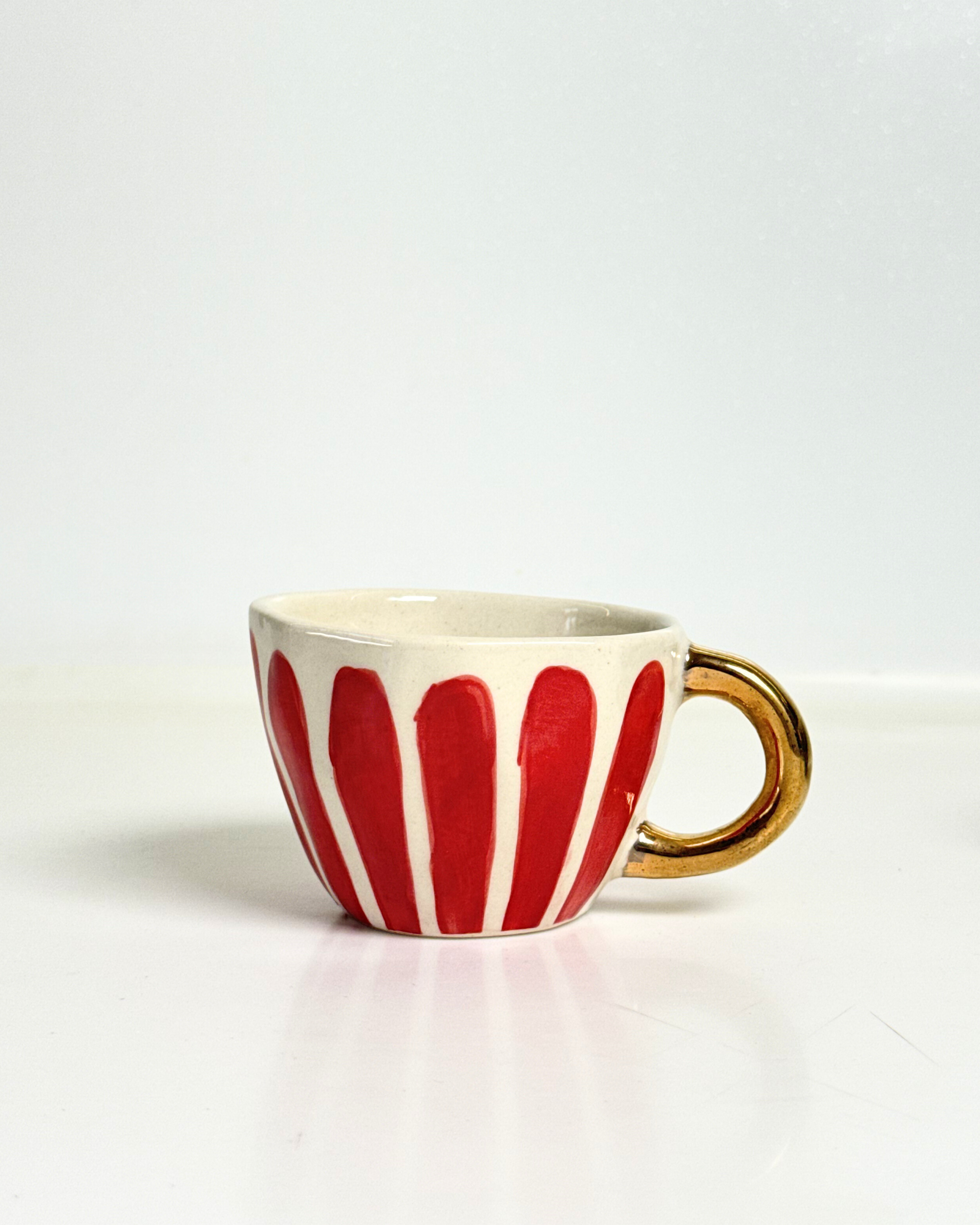 Ruby Petal Handmade Ceramic Cup