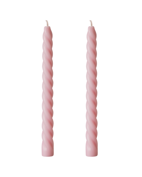 Pastel Twist Candles Set of 2 - Strawberry