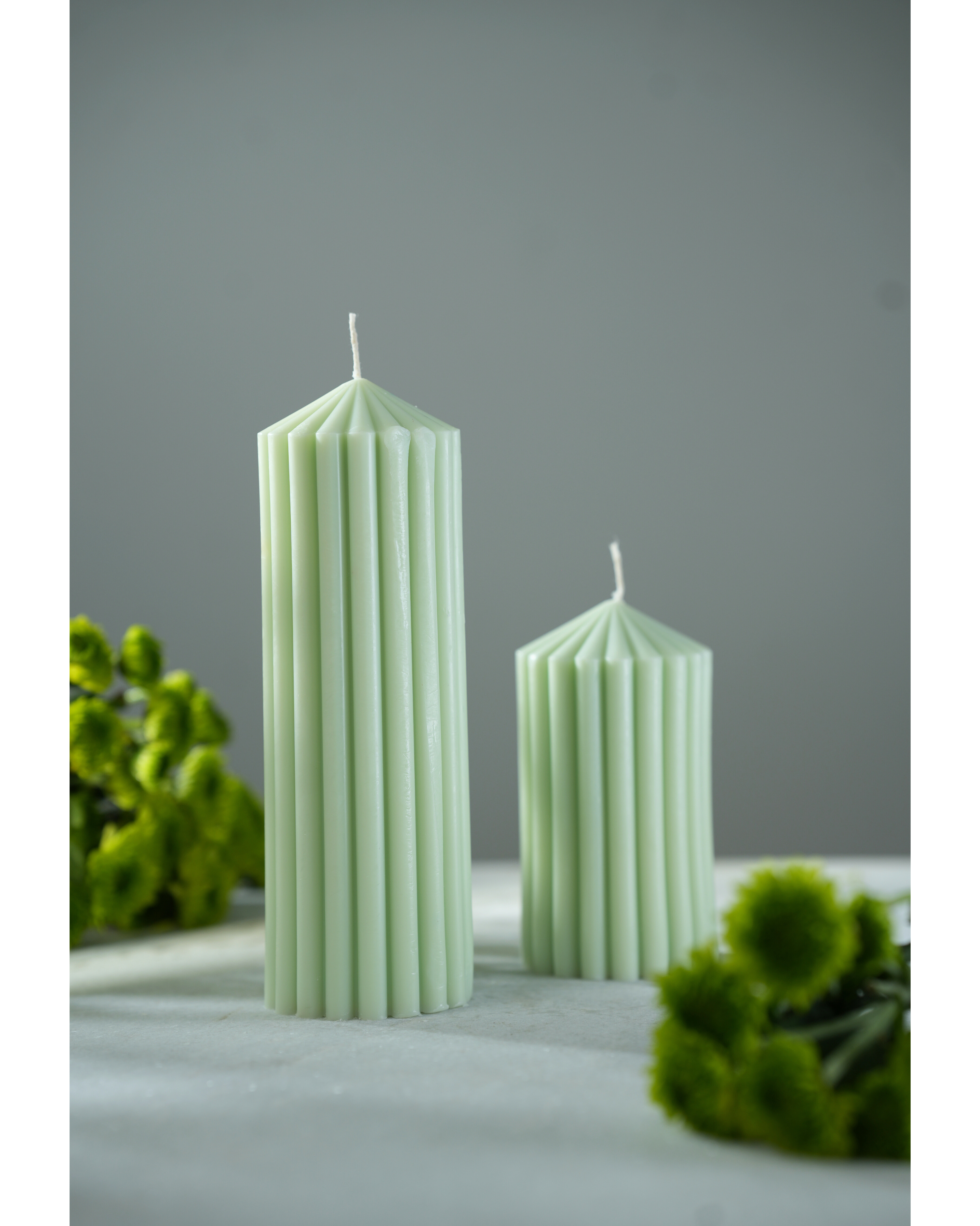 Ribbed Soy Candle Set - Lemon Grass
