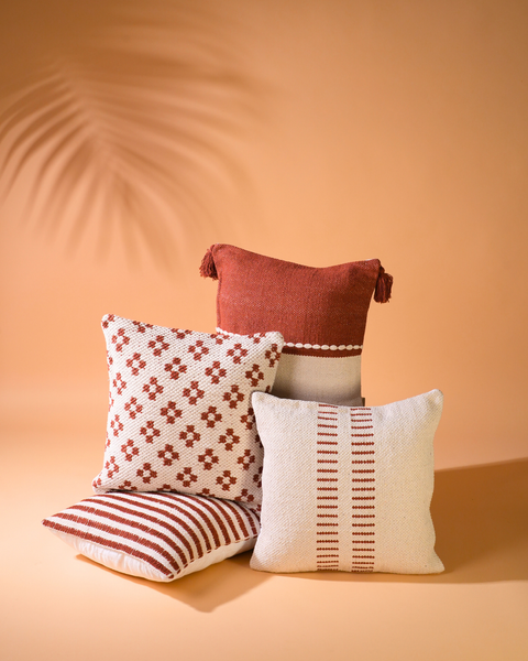 Terracotta Nomad Spirit  - Woven Cushion Cover Set Of 4