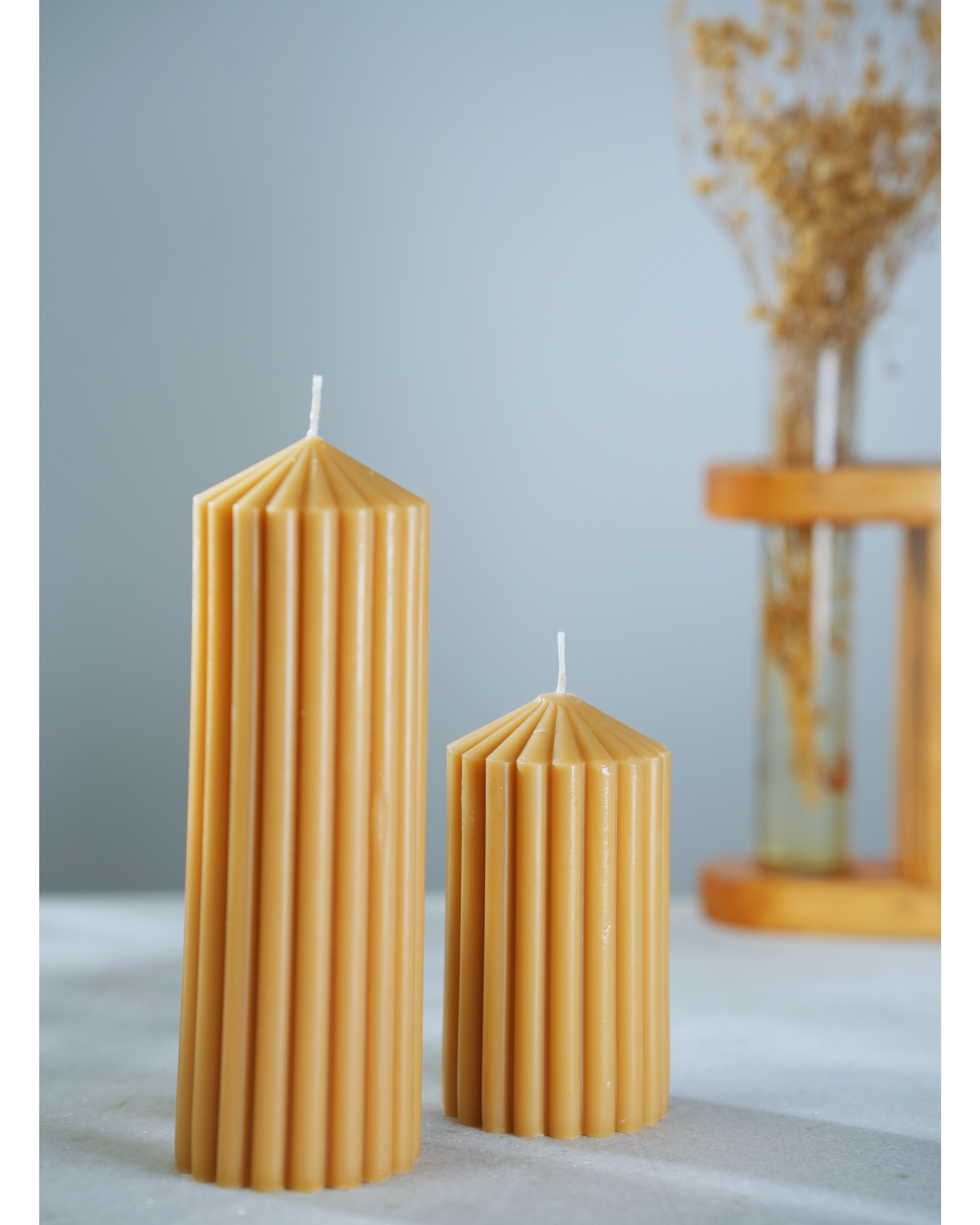 Ribbed Soy Candle Set - Cinnamon