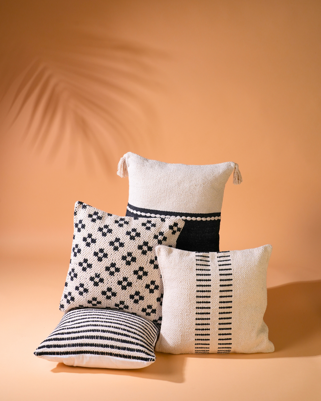 Black Nomad Spirit - Woven Cushion Cover Set Of 4
