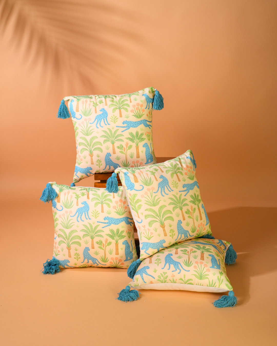 Palm Panther - Printed Cushion Cover Set Of 2