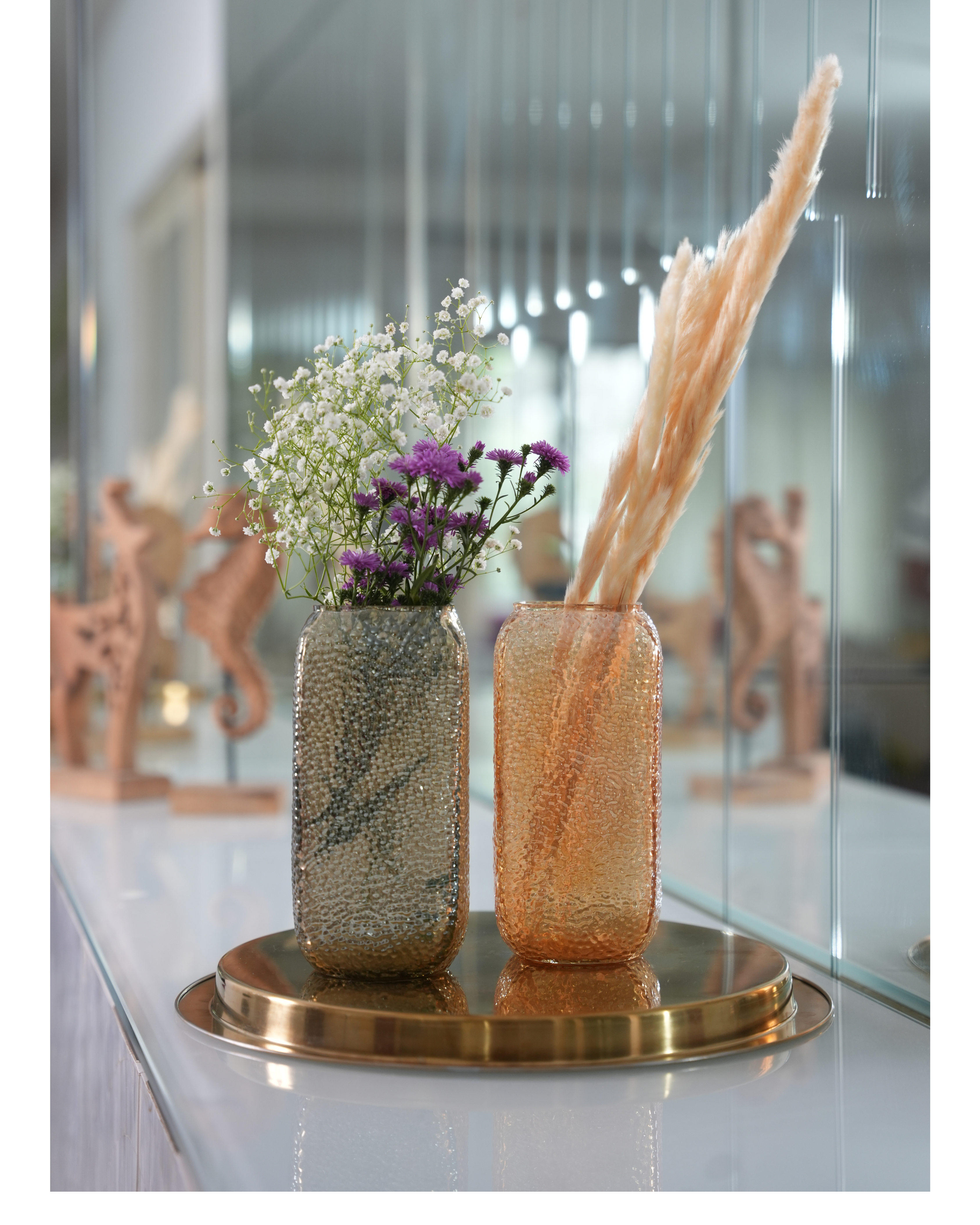 Golden Rectangle Glass Vase