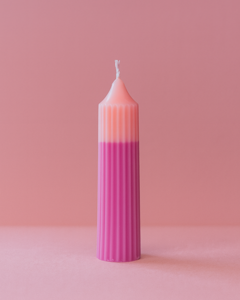 Ribbed Duo-Tone Candle