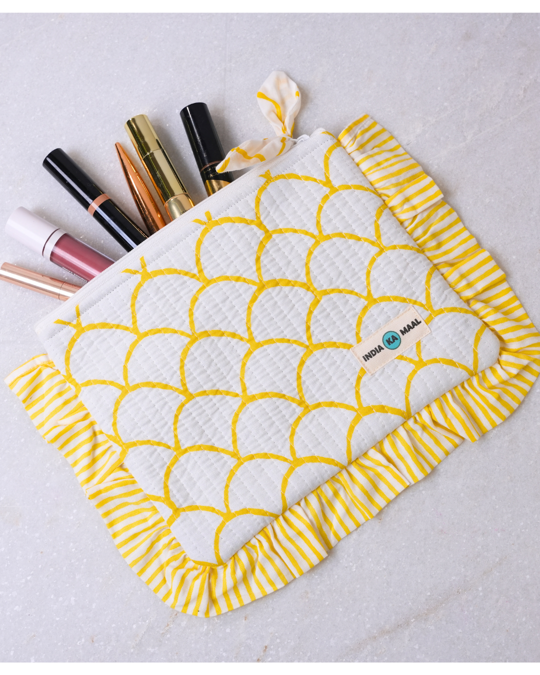 Yellow Scallop Flat Pouch