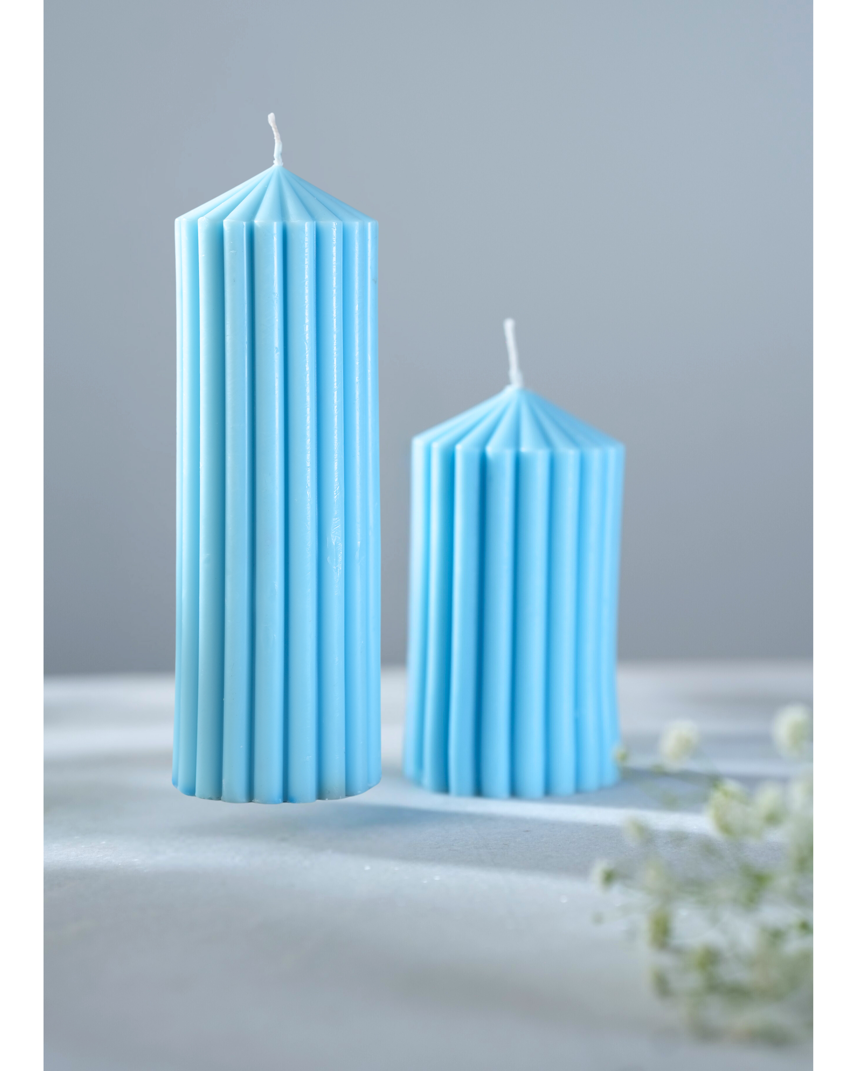 Ribbed Soy Candle Set - Cool Water