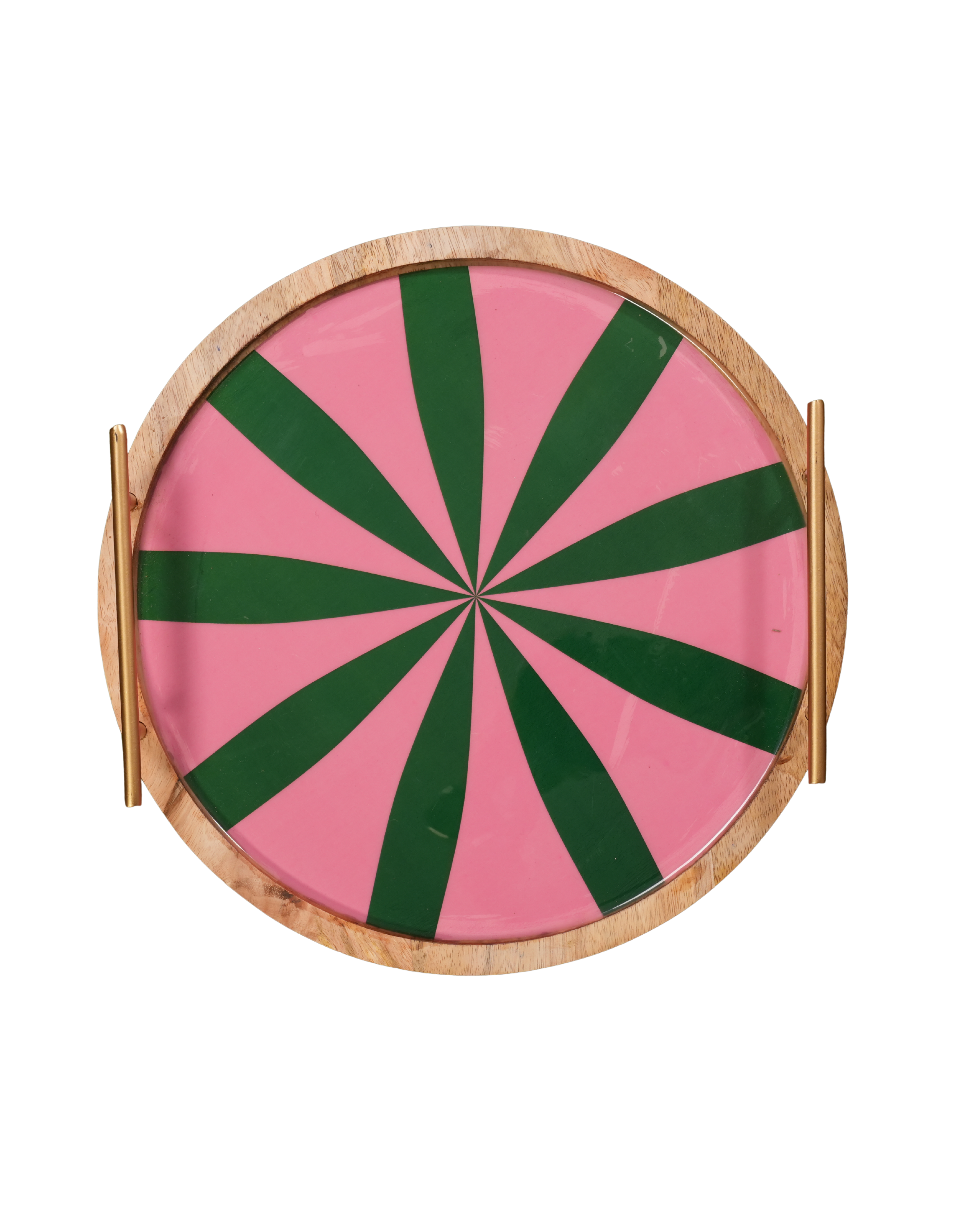 Watermelon Swirl Wooden Tray
