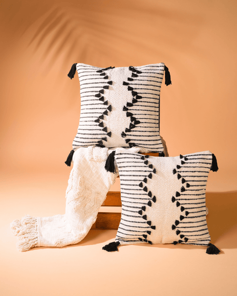 Tassel Tales - Woven Cushion Cover Set Of 2