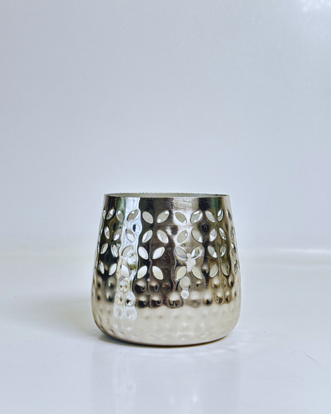 Decorative Table Top Vanilla Scented Candle - Silver