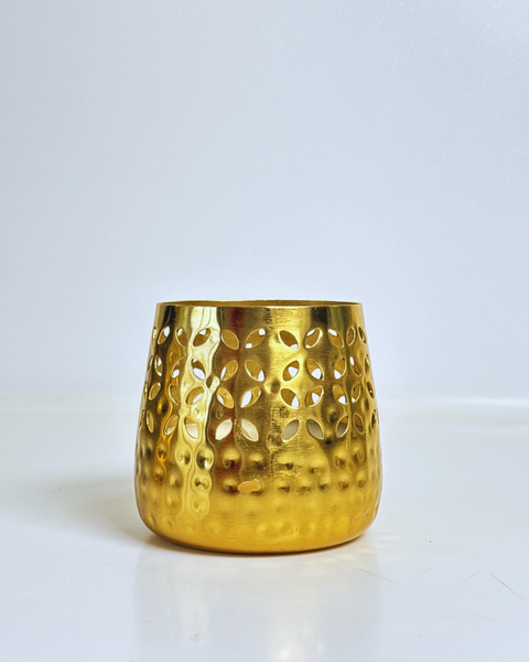 Decorative Table Top Vanilla Scented Candle - Gold