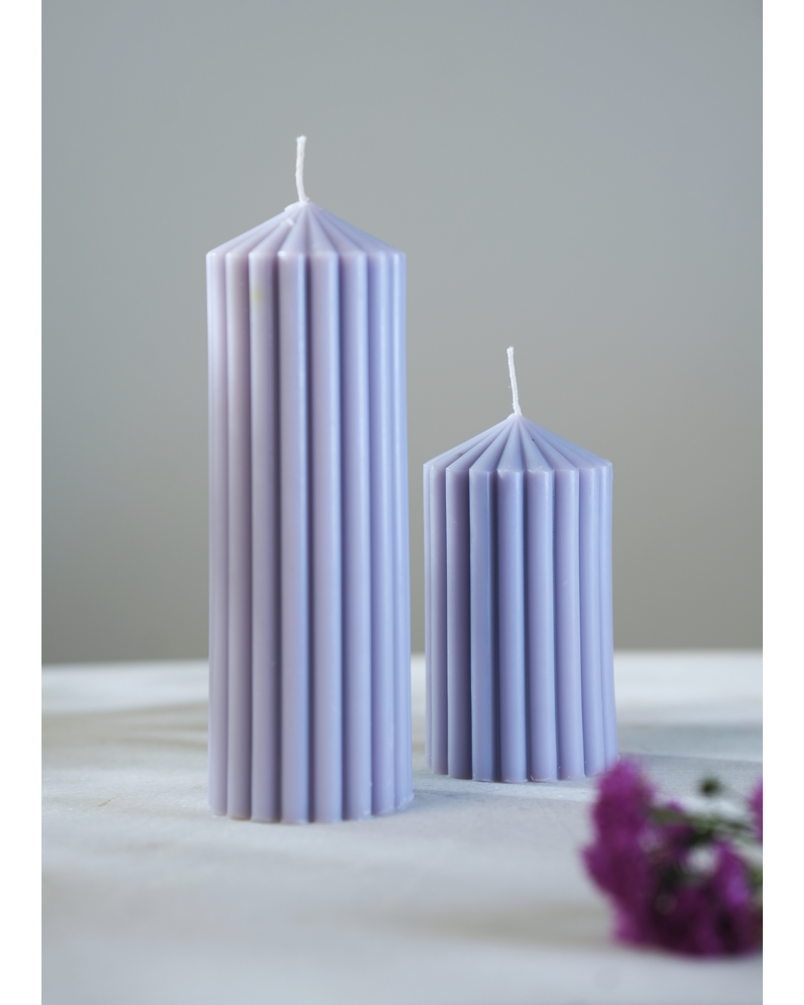 Ribbed Soy Candle Set - Bamboo