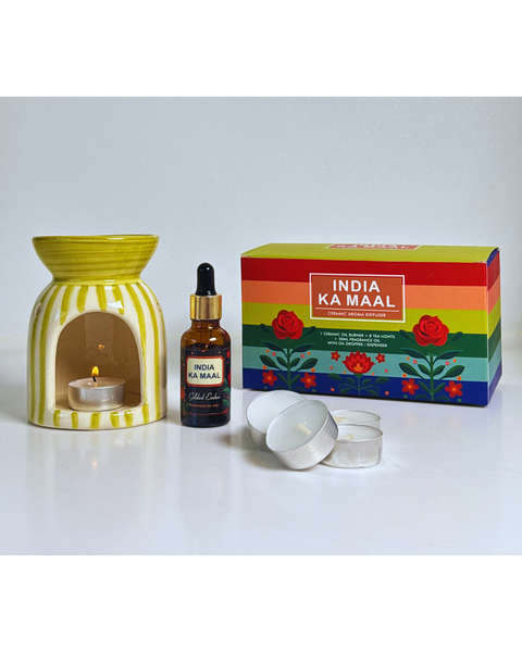 Luxury Aroma Oil Burner Gift Set - Gilded Ember