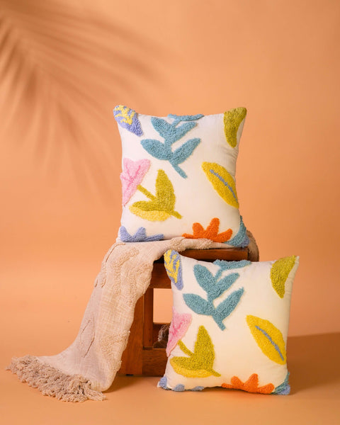 Bloom Pop - Tufted Cushion Cover Set  Of 2